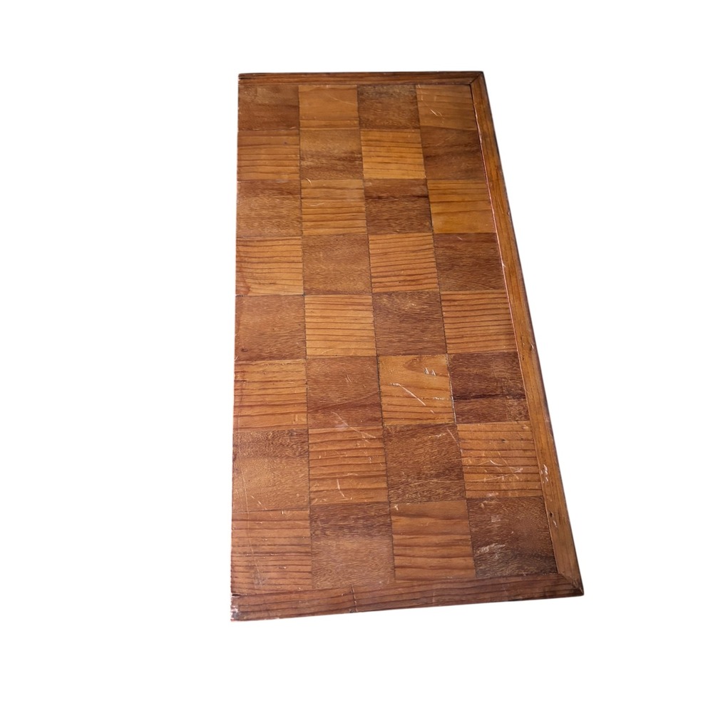 Vintage Hand Carved Wooden Chess Set Folding Board Red Black Pieces Decorative - Picture 6 of 10